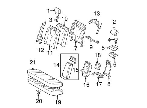 Camry REAR SEAT COMPONENTS 2