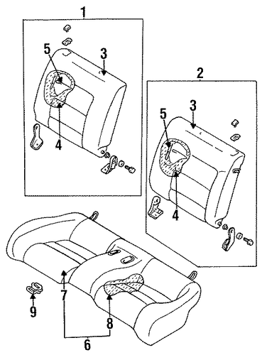 Eclipse REAR SEAT COMPONENTS