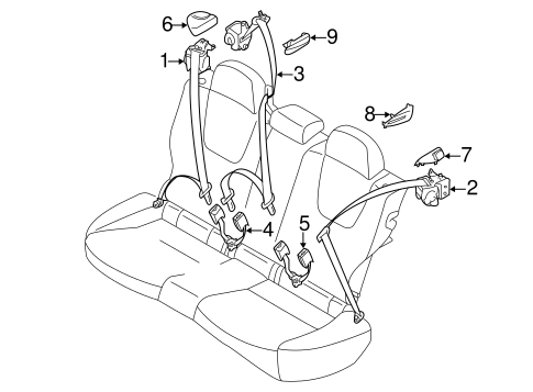 Impreza REAR SEAT BELTS