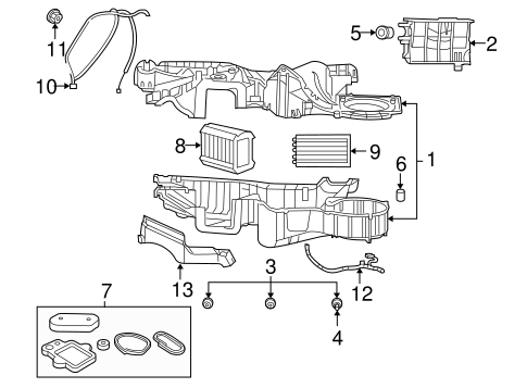 PT Cruiser EVAPORATOR & HEATER COMPONENTS 2