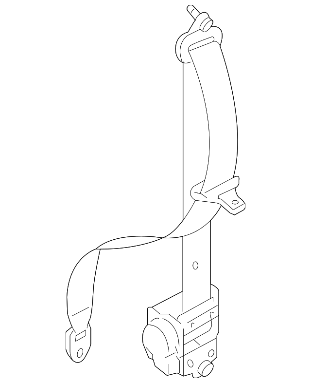TDY1-57-L90B-75 Деталь BELT & RETRACTOR, LEFT