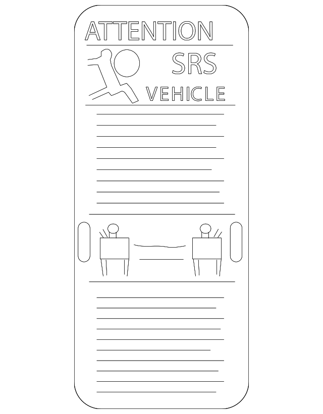 56973-3E500 Деталь AIR BAG LABEL