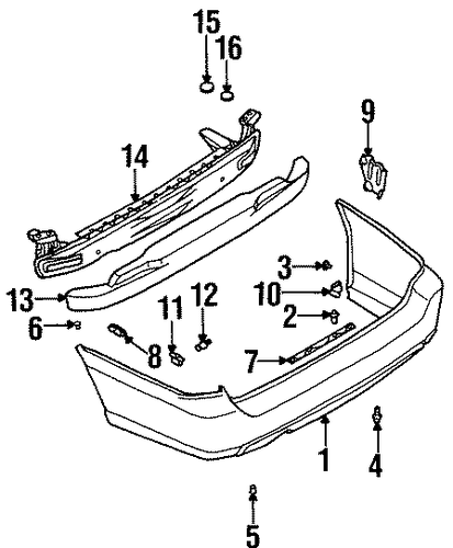 Legacy BUMPER & COMPONENTS - REAR 2