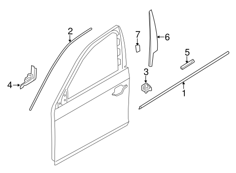 ActiveHybrid 5 EXTERIOR TRIM - FRONT DOOR