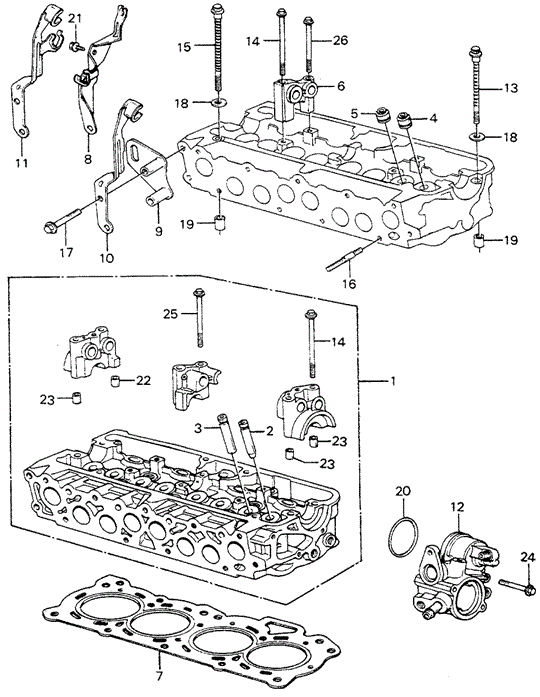ENGINE/CYLINDER HEAD (2) for 1980 Honda CIVIC HATCHBACK #1