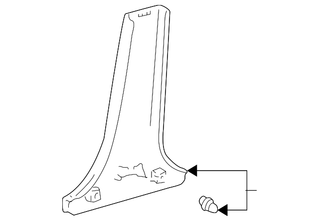 62413-33040-C0 Деталь CENTER PLR TRIM, RIGHT