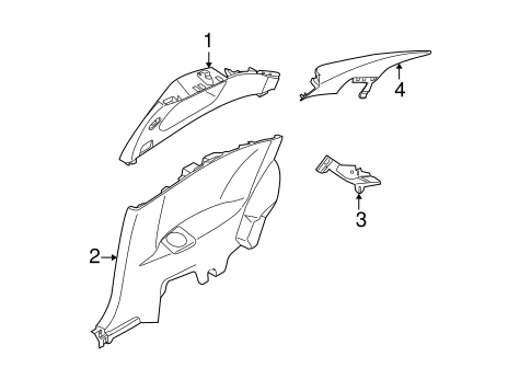 Altima INTERIOR TRIM - QUARTER PANELS