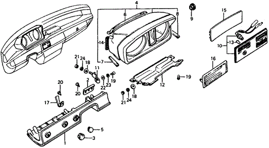 1979 Honda CIVIC 1200 COUPE PANEL, VENTILATION CONTROLLING - (66220634672) 1979 Honda CIVIC 1200 COUPE PANEL, VENTILATION CONTROLLING - (66220634672)