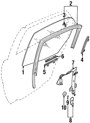 Esteem GLASS - REAR DOOR