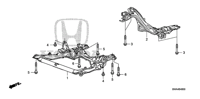BODY / AIR CONDITIONING/FRONT SUB FRAME - REAR BEAM for 2011 Honda CR-V #1