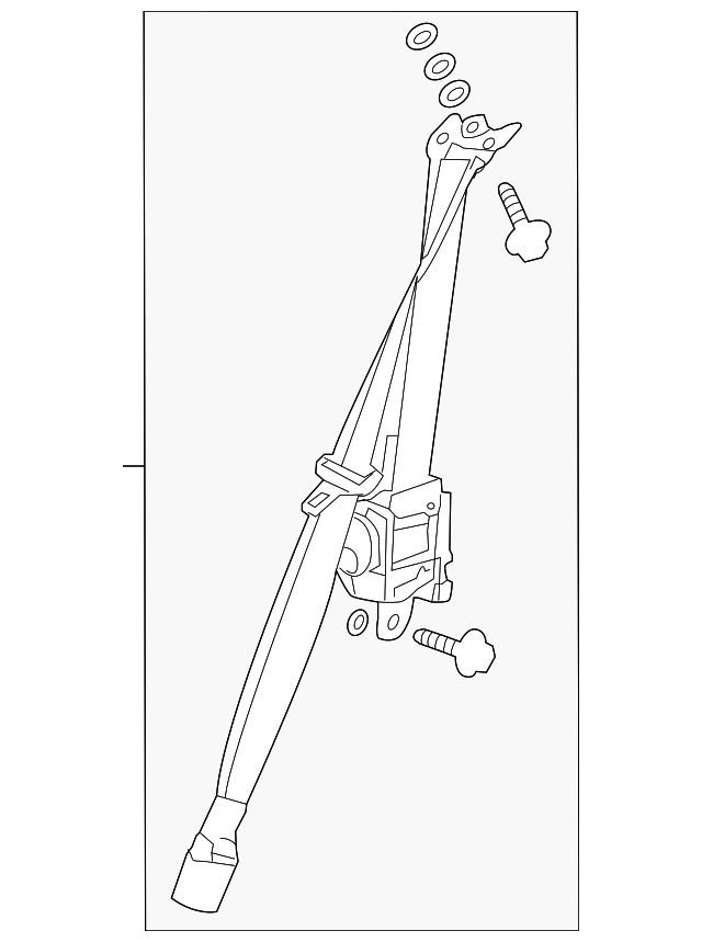 04814-SZT-A00ZB Деталь OUTER SET, R. FR. SEAT BELT *NH643L* (LI