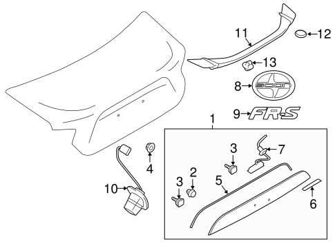 FR-S EXTERIOR TRIM - TRUNK