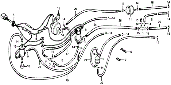 ENGINE/HMT CONTROL VALVE (KL,KH) ('78) for 1978 Honda ACCORD HATCHBACK #1