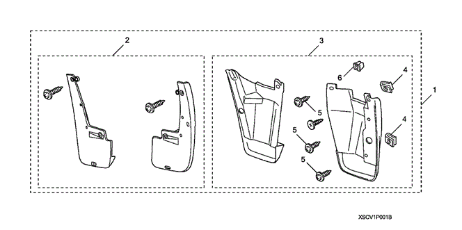 ACCESSORIES/SPLASH GUARD (SC) (2) for 2009 Honda ELEMENT #1