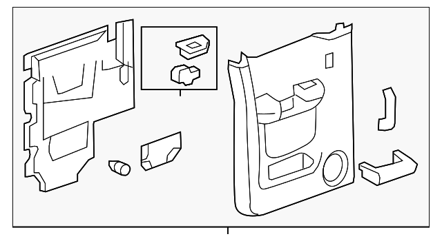 20809048 DOOR TRIM PANEL, LEFT