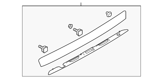 91112AJ02BNN Деталь LICENSE MOLDING