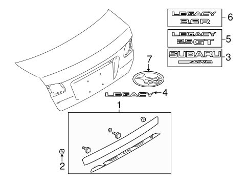 Legacy EXTERIOR TRIM - TRUNK