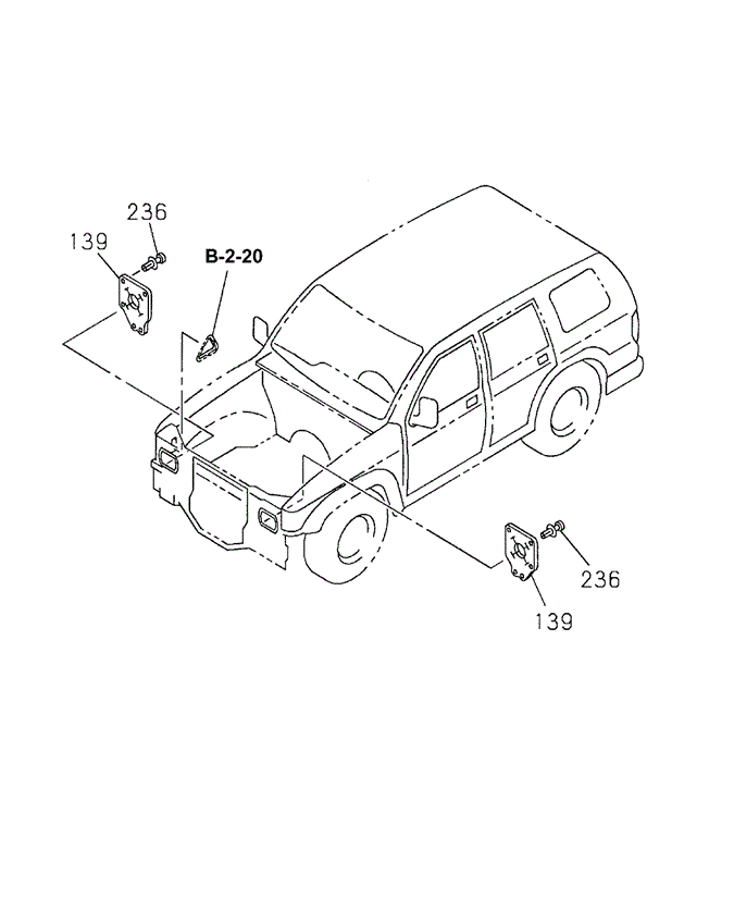 ELECTRICAL / EXHAUST / HEATER / FUEL/HEADLIGHT BACKING for 1998 Acura SLX #1
