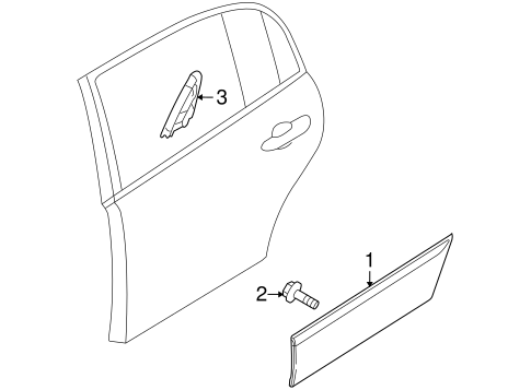 Amanti EXTERIOR TRIM - REAR DOOR
