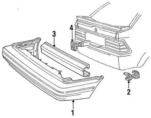 Escort BUMPER ASSEMBLY - REAR