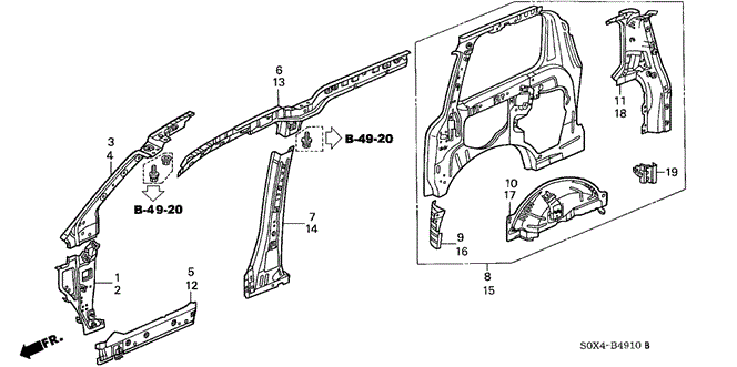 BODY / AIR CONDITIONING/INNER PANEL for 2004 Honda ODYSSEY #1