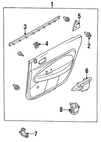 Protege INTERIOR TRIM - REAR DOOR