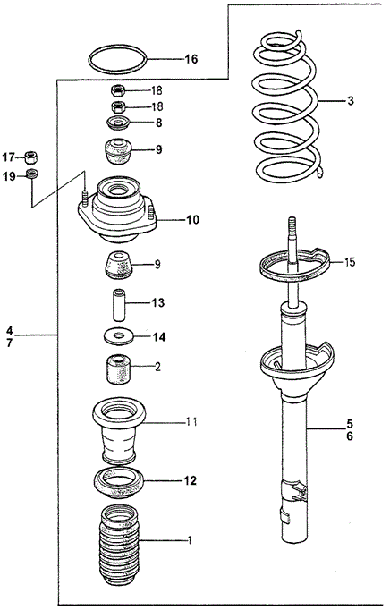 CHASSIS/REAR SHOCK ABSORBER (2) for 1979 Honda ACCORD SEDAN #1