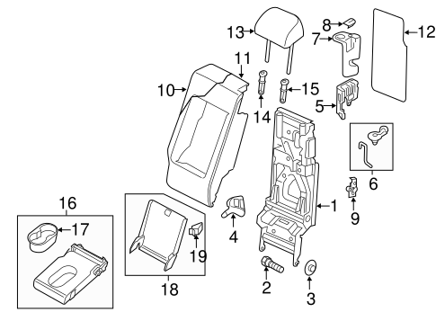 Touareg REAR SEAT COMPONENTS 2