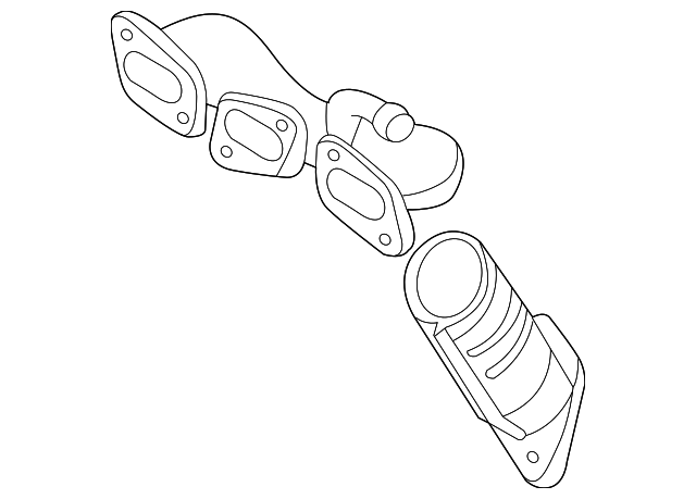 GY01-13-450B Деталь EXHAUST MANIFOLD, RIGHT