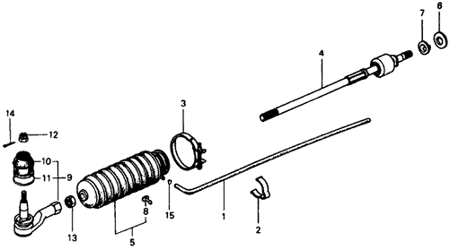 CHASSIS/TIE ROD for 1977 Honda CIVIC COUPE #1