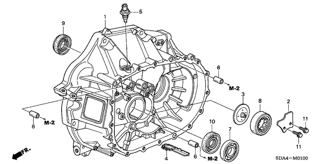 TRANSMISSION - MANUAL/MT CLUTCH CASE (L4) for 2003 Honda ACCORD SEDAN #1