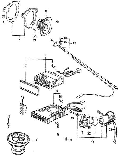 ELECTRICAL / EXHAUST / HEATER / FUEL/RADIO for 1983 Honda ACCORD SEDAN #1