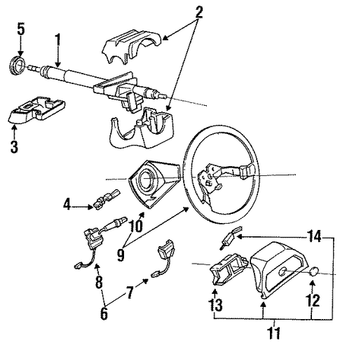 Legacy STEERING COLUMN & WHEEL