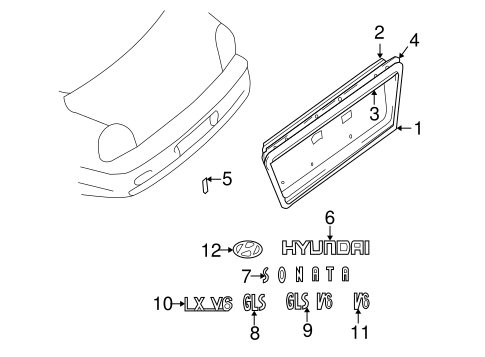 Sonata EXTERIOR TRIM - TRUNK