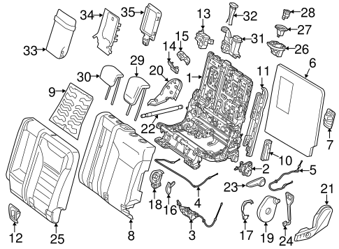 GL450 REAR SEAT COMPONENTS 3