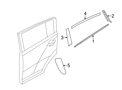 Sportage EXTERIOR TRIM - REAR DOOR