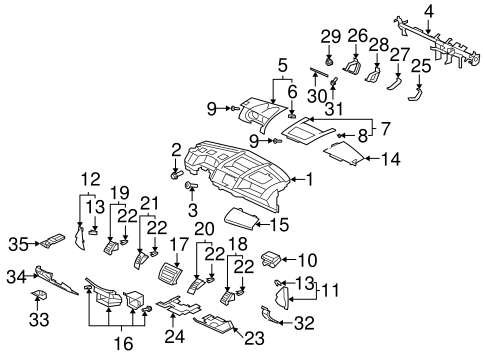 Outlander INSTRUMENT PANEL COMPONENTS