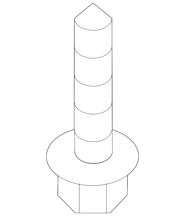12492-04209B Деталь UPPER MOLDING SCREW