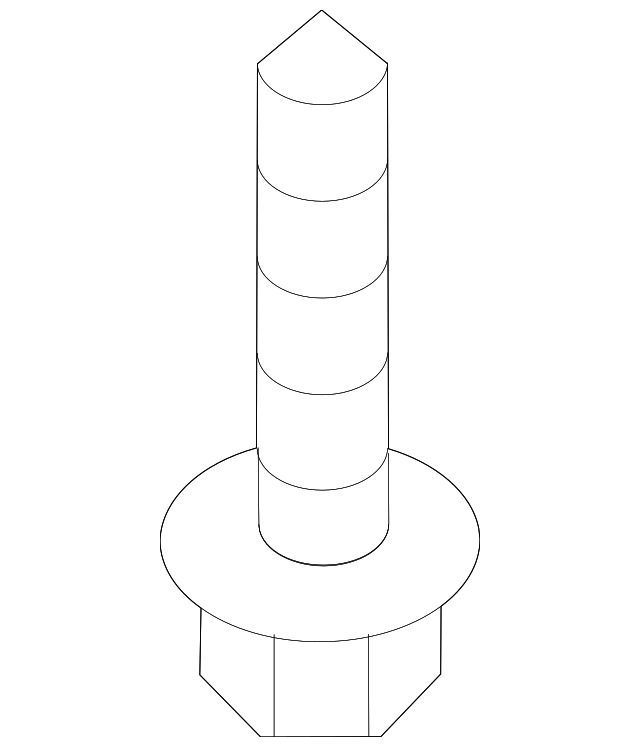 12441-05167K Деталь BUMPER COVER SCREW, RIGHT