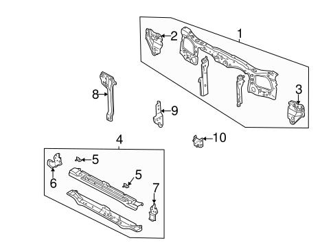 Tribute RADIATOR SUPPORT