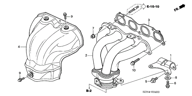 ENGINE/EXHAUST MANIFOLD (L4) for 2003 Honda ACCORD COUPE #1
