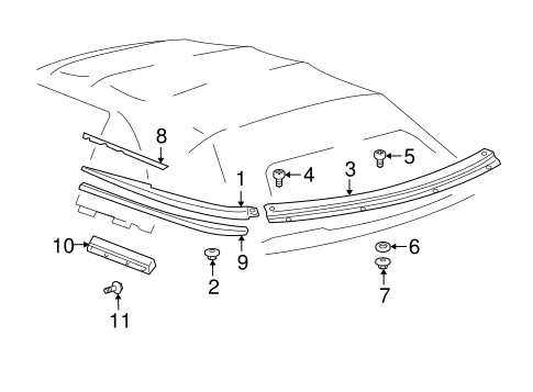 Solara EXTERIOR TRIM - CONVERTIBLE TOP