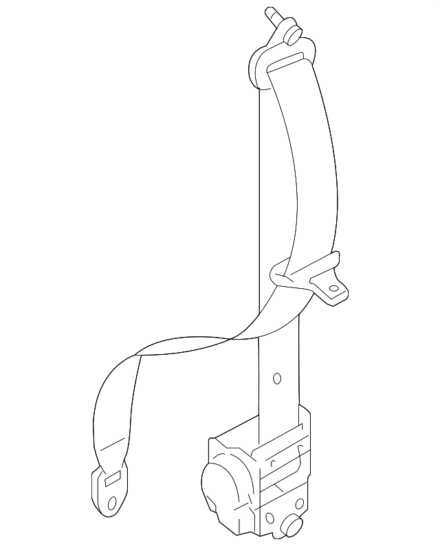 EHY4-57-L30-35 Деталь BELT & RETRACTOR, RIGHT