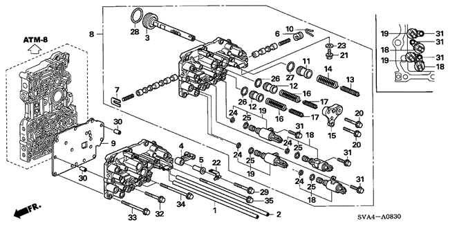 TRANSMISSION - AUTOMATIC/SERVO BODY for 2006 Honda CIVIC COUPE #1