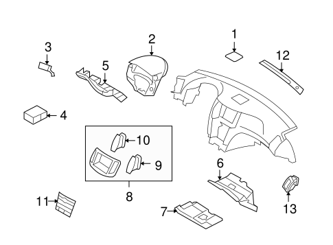 G25 INSTRUMENT PANEL COMPONENTS