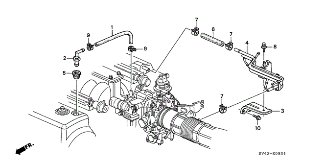 ENGINE/BREATHER TUBE (V6) for 1997 Honda ACCORD SEDAN #1