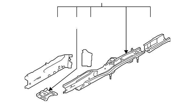 75510-CA02A Деталь REAR RAIL ASSY, RIGHT