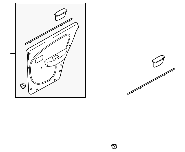 1K2AA-68550X3 Деталь DOOR TRIM PANEL, LEFT
