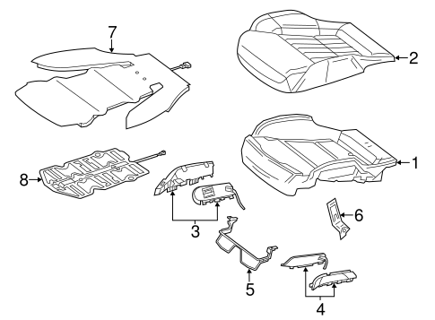 SL550 PASSENGER SEAT COMPONENTS 2