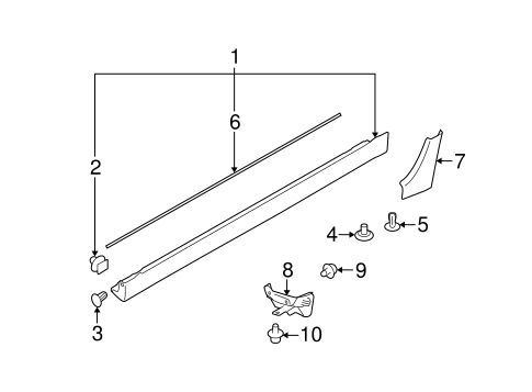 Impreza EXTERIOR TRIM - PILLARS